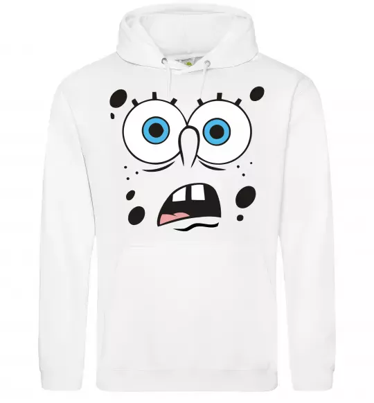 Чоловіча толстовка (худі) Sponge Bob здивований Білий фото