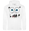 Чоловіча толстовка (худі) Sponge Bob здивований Білий фото