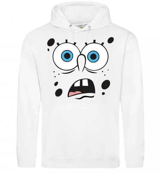Женская толстовка (худи) Sponge Bob здивований Белый фото