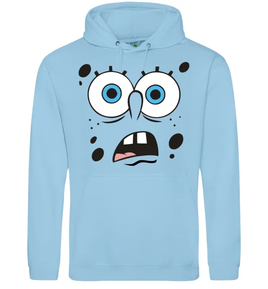 Женская толстовка (худи) Sponge Bob здивований Голубой фото