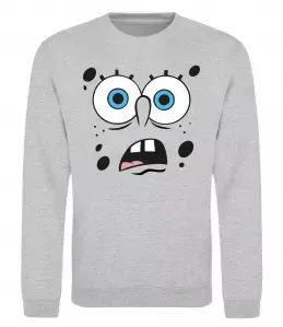 Свитшот Sponge Bob здивований Серый меланж фото