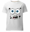 Чоловіча преміум футболка Sponge Bob здивований Білий фото