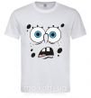 Мужская футболка Sponge Bob удивлённое лицо Белый фото