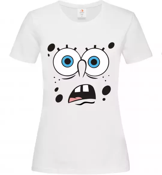 Женская футболка Sponge Bob здивований Белый фото
