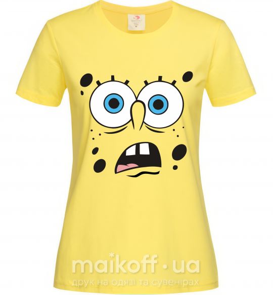 Жіноча футболка Sponge Bob удивлённое лицо Лимонний фото