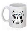 Чашка керамическая Sponge Bob счастливое лицо Белый фото