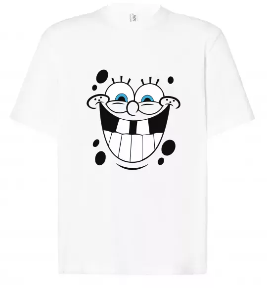 Футболка Оверсайз Sponge Bob щасливий Белый фото