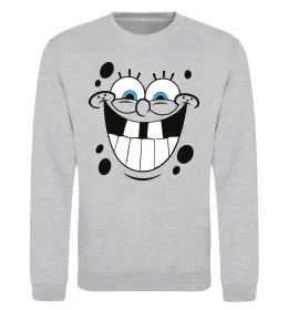 Свитшот Sponge Bob щасливий Серый меланж фото