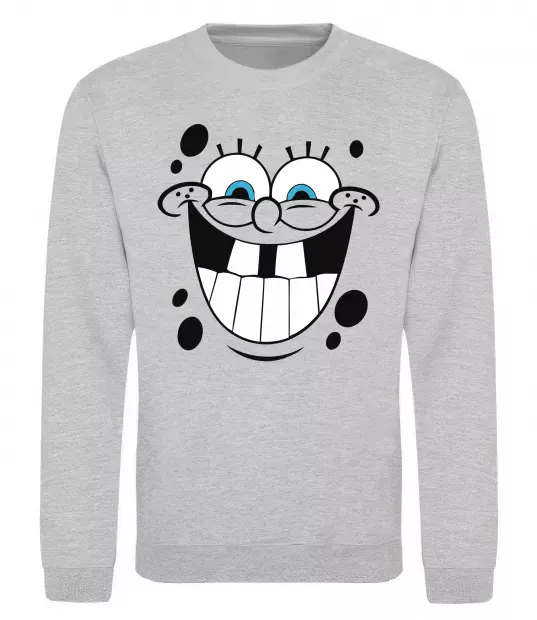 Свитшот Sponge Bob щасливий Серый меланж фото