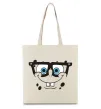 Еко-сумка Sponge Bob розумне обличчя Бежевий фото