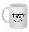 Чашка керамічна Sponge Bob лицо умника Білий фото