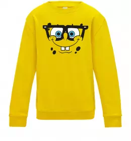 Детский Свитшот Sponge Bob розумне обличчя Солнечно желтый фото