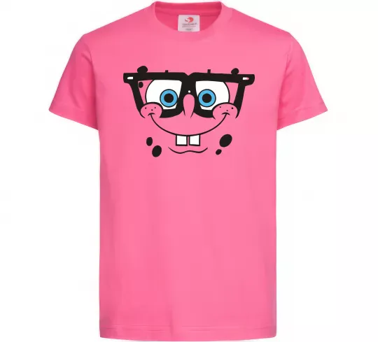 Дитяча футболка Sponge Bob розумне обличчя Яскраво-рожевий фото