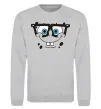 Свитшот Sponge Bob розумне обличчя Серый меланж фото