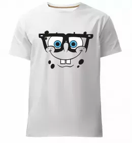 Мужская премиум футболка Sponge Bob grange Белый фото