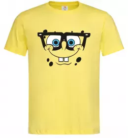 Мужская футболка Sponge Bob розумне обличчя Лимонный фото