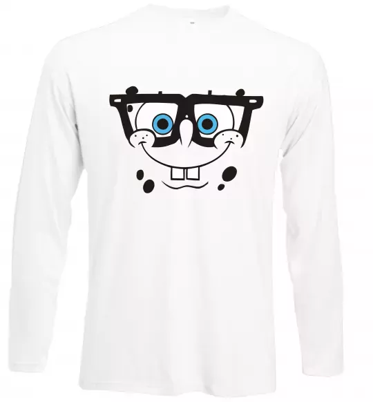 Лонгслів Sponge Bob розумне обличчя Білий фото