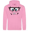 Чоловіча толстовка (худі) Sponge Bob розумне обличчя Рожевий фото