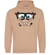Мужская толстовка (худи) Sponge Bob розумне обличчя Песочный Мужская толстовка (худи) Sponge Bob розумне обличчя Песочный фото