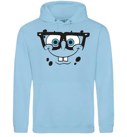Жіноча толстовка (худі) Sponge Bob розумне обличчя Блакитний фото