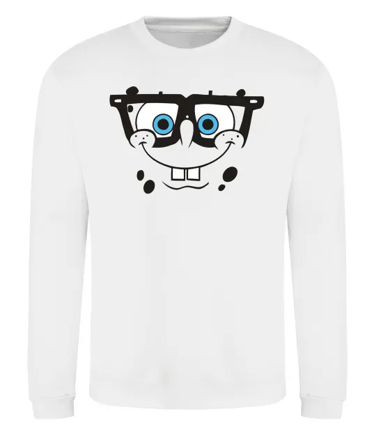 Свитшот Sponge Bob розумне обличчя Белый фото