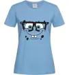 Женская футболка Sponge Bob розумне обличчя Голубой Женская футболка Sponge Bob розумне обличчя Голубой фото