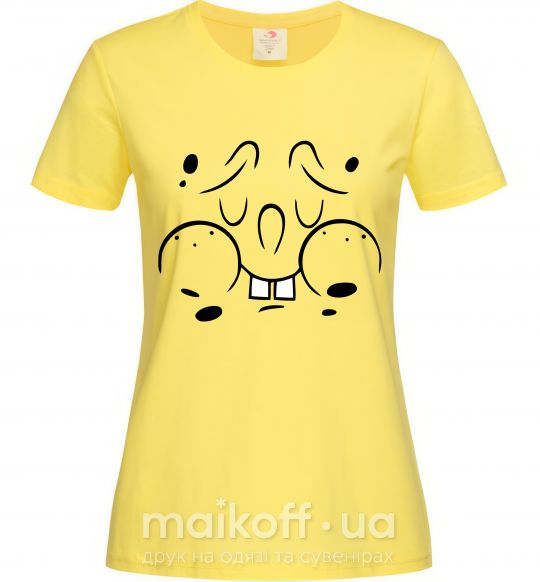 Жіноча футболка Sponge Bob озадаченное лицо Лимонний фото