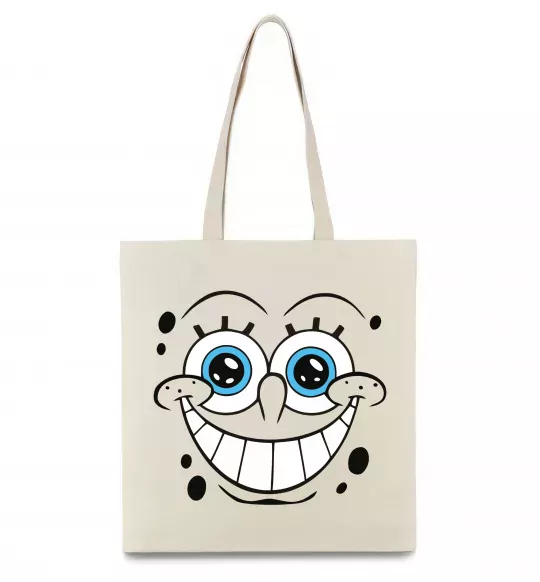 Еко-сумка Sponge Bob посмішка Бежевий фото