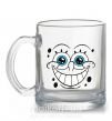 Чашка скляна Sponge Bob ухмыляющееся лицо Прозорий фото