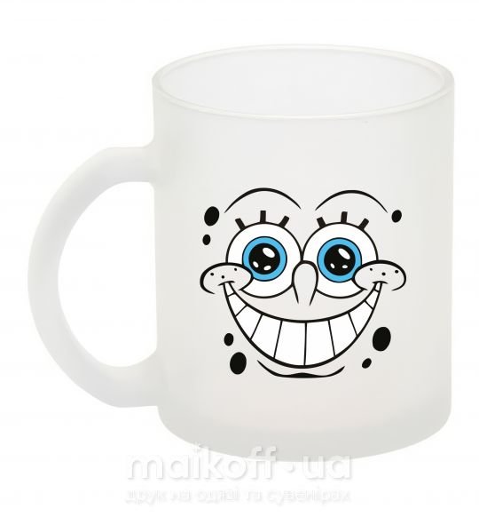 Чашка стеклянная Sponge Bob ухмыляющееся лицо Фроузен фото