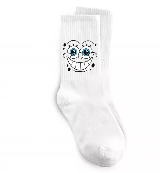 Шкарпетки Sponge Bob посмішка Білий фото