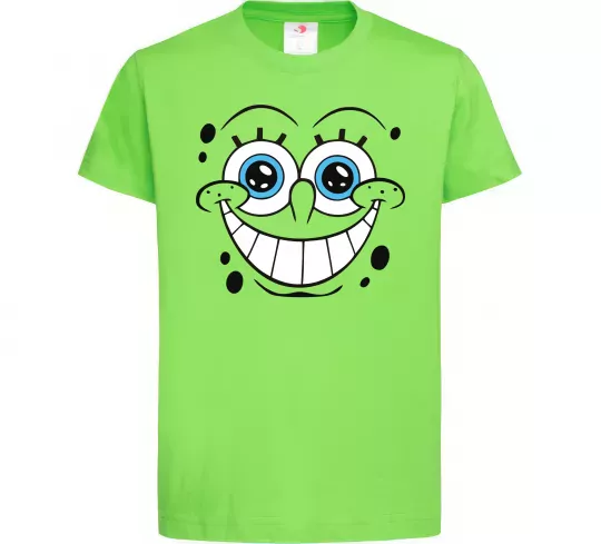 Дитяча футболка Sponge Bob посмішка Лаймовий фото