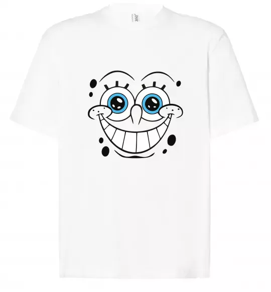 Футболка Оверсайз Sponge Bob посмішка Белый фото