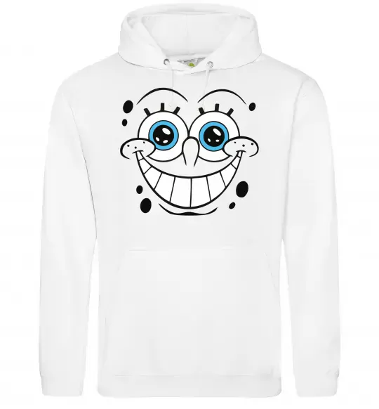 Мужская толстовка (худи) Sponge Bob посмішка Белый фото