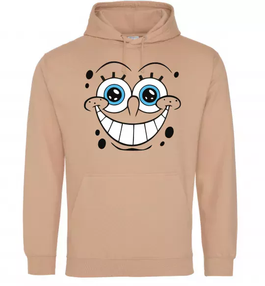Мужская толстовка (худи) Sponge Bob посмішка Песочный фото