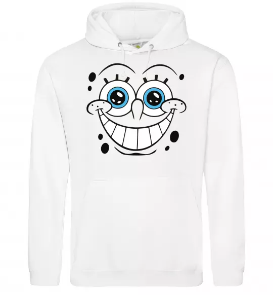 Жіноча толстовка (худі) Sponge Bob посмішка Білий фото