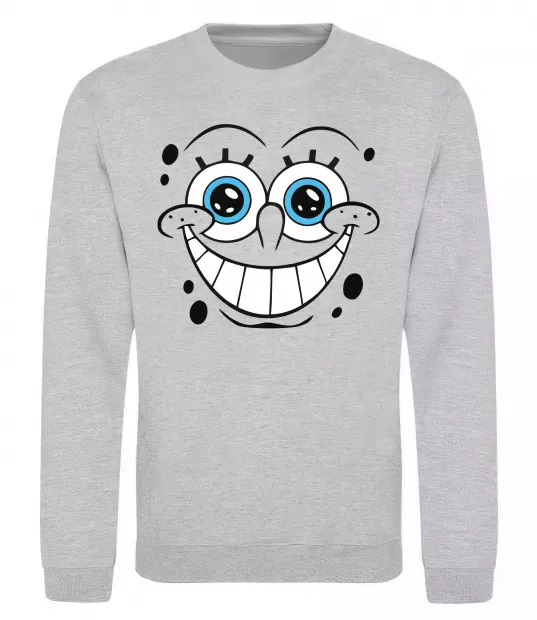 Свитшот Sponge Bob посмішка Серый меланж фото