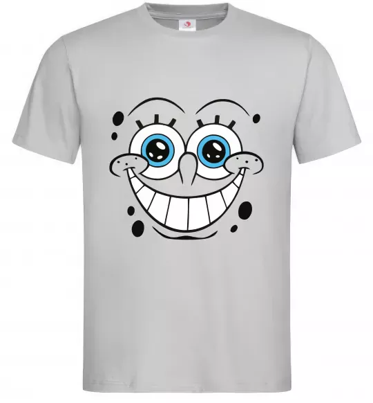 Чоловіча футболка Sponge Bob посмішка Сірий фото