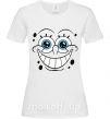 Жіноча футболка Sponge Bob ухмыляющееся лицо Білий фото