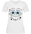 Женская футболка Sponge Bob посмішка Белый фото
