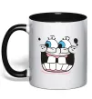 Чашка с цветной ручкой Sponge Bob широка посмішка Черный Чашка с цветной ручкой Sponge Bob широка посмішка Черный фото