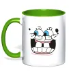 Чашка з кольоровою ручкою Sponge Bob широка посмішка Лаймовий Чашка з кольоровою ручкою Sponge Bob широка посмішка Лаймовий фото