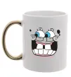 Чашка с цветной ручкой Sponge Bob широка посмішка Золото Чашка с цветной ручкой Sponge Bob широка посмішка Золото фото