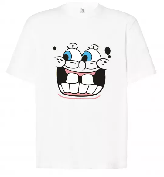 Футболка Оверсайз Sponge Bob широка посмішка Белый фото