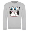 Світшот Sponge Bob широка посмішка Сірий меланж фото