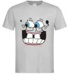 Чоловіча футболка Sponge Bob широка посмішка Сірий фото