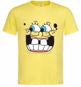 Мужская футболка Sponge Bob широка посмішка Лимонный фото