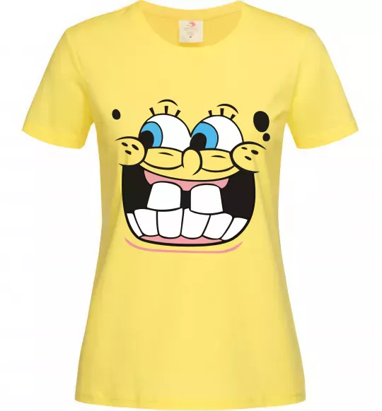 Женская футболка Sponge Bob широка посмішка Лимонный фото