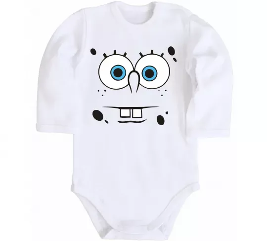 Детский боди Sponge Bob стурбоване обличчя Белый фото