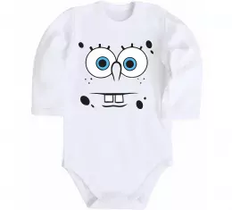 Детский боди Sponge Bob стурбоване обличчя Белый фото